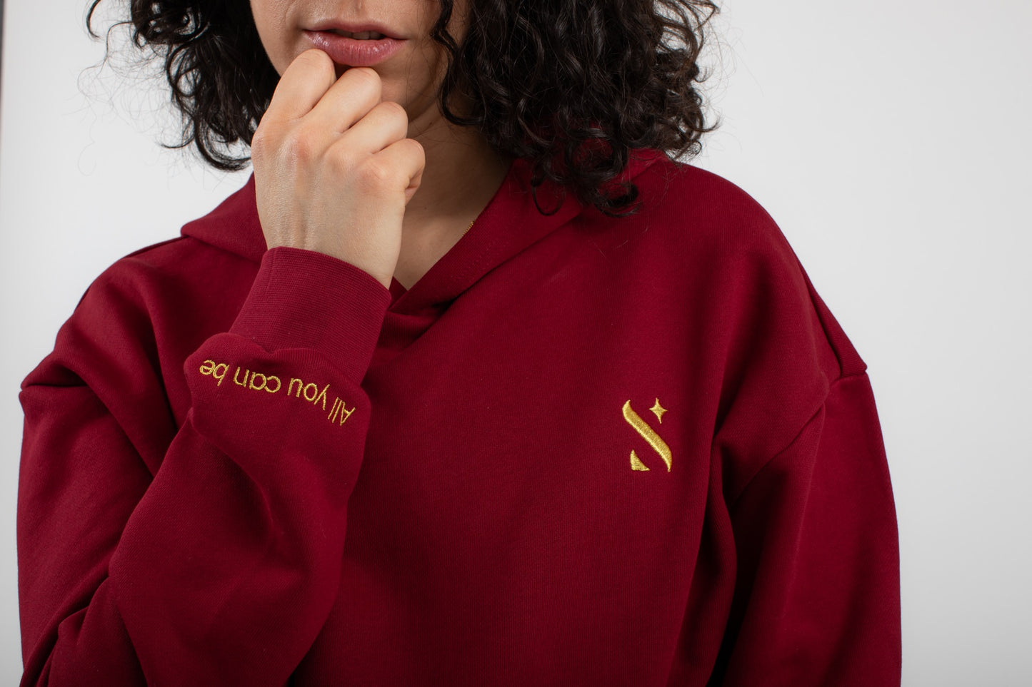 SILA Hudica in a neutral color, made from soft fabric, showcasing its comfortable fit and casual style.